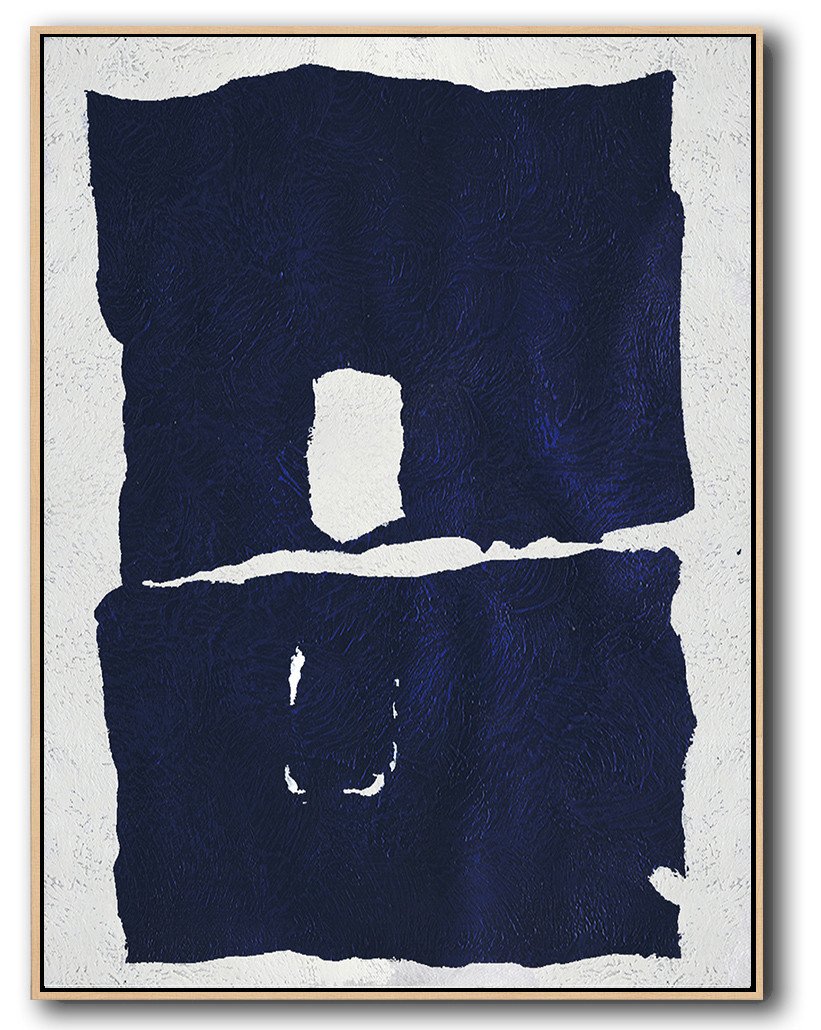 Extra Large 72" Acrylic Painting,Navy Blue Abstract Painting Online,Hand Painted Original Art